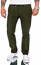 Rock Creek Hosen Rock Creek Herren Leinen-Optik Hose Stoffhose
