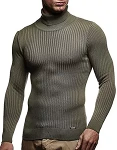 Leif Nelson Pullover & Strickmode Leif Nelson Rollkragenpullover Herren Strickpullover - Cooler Männer Pullover Rollkragen - Dünner Männer Strick Pullover Winter & Sommer