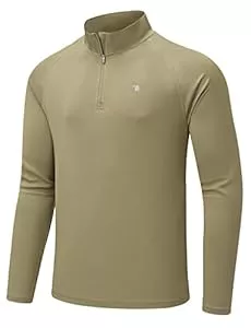 donhobo Langarmshirts donhobo Herren Sportshirt Langarm UV Schutz Shirts 1/4 Zip Atmungsaktiv Schnelltrocknende Rash Guard T-Shirts Outdoor Angeln Laufen Wandern Funktionsshirt