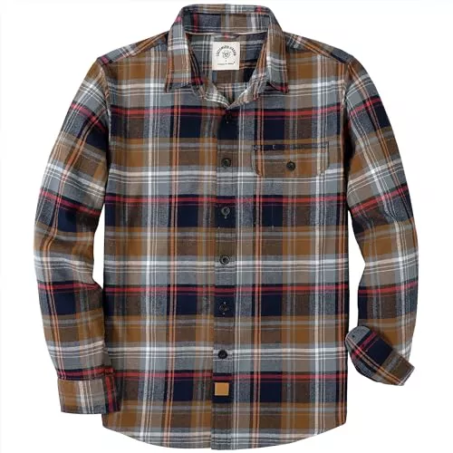 Dubinik Hemden Dubinik® Flanellhemd Herren Flanellhemden Herren Langarm Regular Fit Kariert Button Down Warm Freizeit Herren Hemd