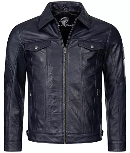 Rock Creek Jacken Rock Creek Herren Lederjacke Biker Jacke Echt Leder M53