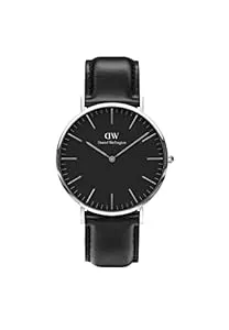 Daniel Wellington Uhren Daniel Wellington Classic Sheffield, Schwarz/Silber Uhr, 40mm, Leder, für Herren
