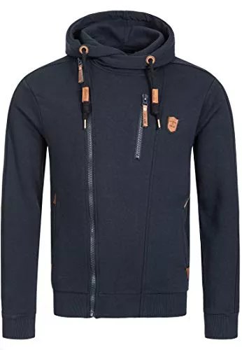 Indicode Strickjacken Indicode Herren Elm Kapuzensweatjacke | Herrenhoddie Hoodie Kapuzenpullover Männer
