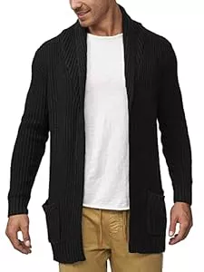 Indicode Strickjacken Indicode Herren Anaheim Strickjacke mit 2 aufgesetzten Taschen | Winterjacke Cardigan