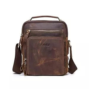 FANDARE Taschen & Rucksäcke FANDARE Neu Umhängetasche Herren Schultertaschen Leder Shoulder Crossbody Messenger Bags Handy Umhängetasche Männerhandtasche Arbeit Outdoor Reise Wasserdicht Schulranzen