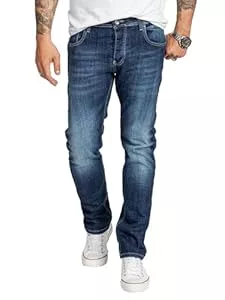Rock Creek Jeans Rock Creek Herren Designer Jeans Denim Blau Hose Herrenjeans RC-2098 W29-W44