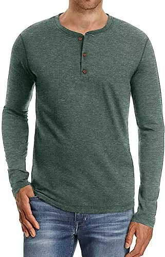 Sailwind Langarmshirts Sailwind Henley Shirt Herren Klassisch Baumwolle Langärmliges T-Shirt Beiläufig T Shirts für Männer