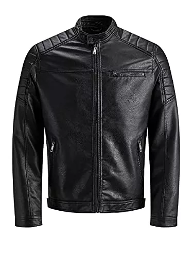 JACK & JONES Jacken JACK & JONES Essentials Rocky Leather Jacket