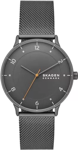 Skagen Uhren Skagen RIIS Herrenuhr, Quarzwerk mit Edelstahl- oder Lederarmband