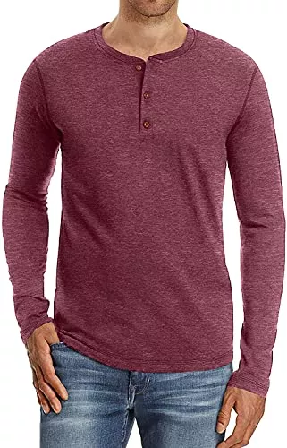 Sailwind Langarmshirts Sailwind Henley Shirt Herren Klassisch Baumwolle Langärmliges T-Shirt Beiläufig T Shirts für Männer