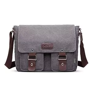 FANDARE Taschen & Rucksäcke FANDARE Leinwand Messenger Bag Umhängetasche 7.9 inch iPad Tasche Schultertasche Unisex Segeltuch Tasche Arbeiten Tasche für Männer und Frauen, Herren/Damen Reise Umhängetasche