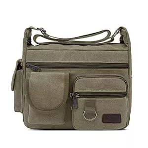 FANDARE Taschen & Rucksäcke FANDARE Umhängetasche Schultertasche 7.9 inch iPad Tasche Unisex Vintage Canvas Messenger Tasche für Damen/Herren