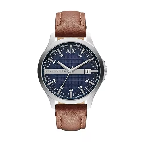 Armani Exchange Uhren Armani Exchange Herren-Dreizeiger-Datumsanzeige, Edelstahluhr, Gehäusegröße 46 mm