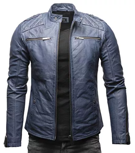 Crone Jacken Crone Meo Herren Lederjacke Cleane Basic Echtleder Jacke