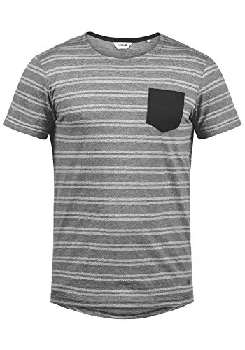 Solid T-Shirts Solid SDFidel Herren T-Shirt Kurzarm Shirt mit Streifen und Rundhalsausschnitt