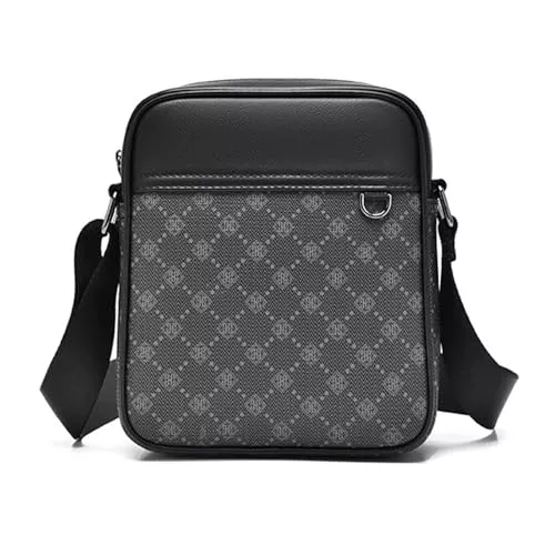 FANDARE Taschen & Rucksäcke FANDARE Umhängetasche PVC Leder Herren Herrentasche Retro Horizontal Damen Schultertasche Handgelenktasche Arzttasche Schultertasche Crossbody Bag Arbeitstasche Messenger Bags Geschenk für Männer