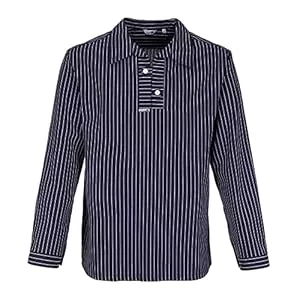 modAS Hemden modAS Unisex Takelhemd mit Streifen - Maritimes Fischerhemd in bequemer Schlupfform