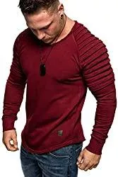 Amaci&amp;Sons Pullover & Strickmode Amaci&amp;Sons Herren Oversize Vintage Pullover Biker-Style Hoodie Sweatshirt Crew-Neck 6078