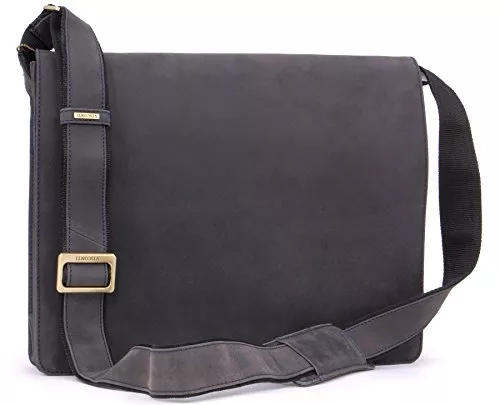 VISCONTI Taschen & Rucksäcke VISCONTI - Herren Leder Laptoptasche 13 14 Zoll - Schultertasche Mittelgroß - Arbeitstasche für Laptop und Notizbuch A4 - HARVARD 18548