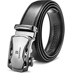 BOSTANTEN Gürtel BOSTANTEN Ledergürtel Herren Leder Gürtel mit Automatik SchnalleJeans Belt Schwarz