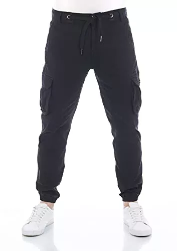 riverso Hosen riverso Herren Cargohose RIVHanno Regular Fit Cargo Hose Freizeithose Baumwolle Taschen Stretch Outdoor