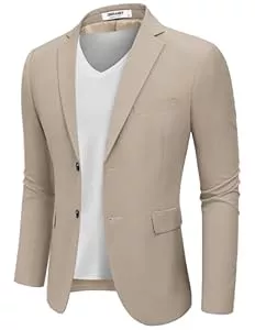 COOFANDY Blazer COOFANDY Herren Sakko Sportlich Blazer Freizeit Anzugjacken Business Jackett Regular Fit 2 Knöpfe