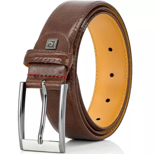 Pierre Cardin Gürtel Pierre Cardin Anzug-Gürtel 35 mm Rindledergürtel mogano