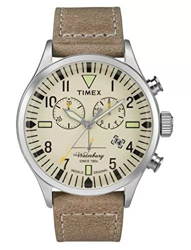 Timex Uhren Timex Herren Armbanduhr Chronograph Quarz Leder