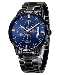 MEGALITH Uhren MEGALITH Herrenuhr Militär Chronographen Herren Wasserdicht Analog Armbanduhr Großes Ziffernblatt Leuchtende Datum Uhren fur Männer Klassische Elegantes Geschenk