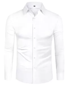 DEMEANOR Hemden DEMEANOR Hemd Herren Stretch Langarm Freizeithemden für Herren Hemd Slim Fit Herren Businesshemden für Herren Hemd bügelfrei Herren