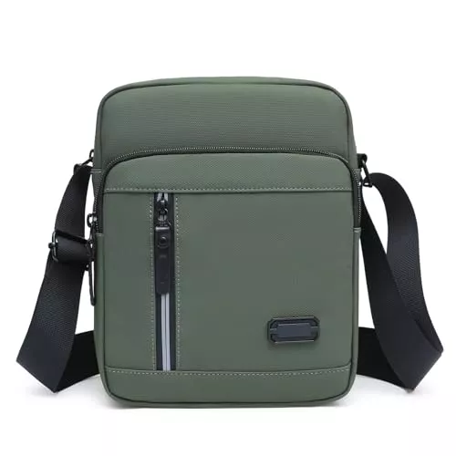 Vologle Taschen & Rucksäcke Vologle Umhängetasche für Herren, Handtasche Herrentasche Klein, Mode Crossbody-Tasche Mit Reflektierenden Streifen für Den täglichen Gebrauch, Freizeit