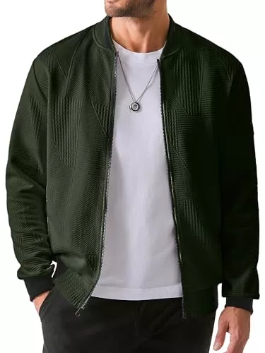 JMIERR Jacken JMIERR Herrenjacke Herren Jacke Leichte Dünne mit Ärmeltasche Blouson Herbstjacke Herren Jacke Übergangsjacke Stehkragen Freizeit mit Tasche S-3XL