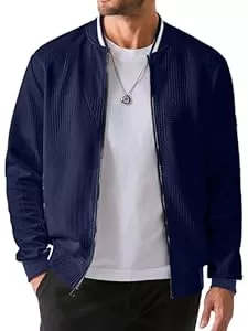 JMIERR Jacken JMIERR Herrenjacke Herren Jacke Leichte Dünne mit Ärmeltasche Blouson Herbstjacke Herren Jacke Übergangsjacke Stehkragen Freizeit mit Tasche S-3XL