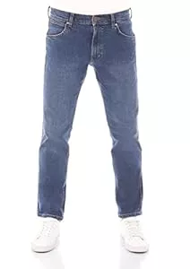 Wrangler Jeans Wrangler Herren Jeans Greensboro Regular Fit Jeanshose Hose Denim Stretch Baumwolle Blau Schwarz W30-W44