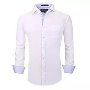 Alex Vando Hemden Alex Vando Herren Hemd Knitterfrei Normale Passform Stretch Viskose, Bambus Button-Down-Shirt