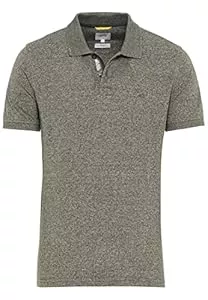 camel active Poloshirts camel active Herren Kurzarm Poloshirt Regular Fit aus nachhaltigem Baumwollmix in Blau, Dunkelgrau, Grau und Grün