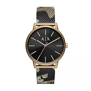 Armani Exchange Uhren Armani Exchange Herrenuhr, Quarzwerk und 42mm Gehäusegröße mit Edelstahl-, Leder- oder Silikonarmband