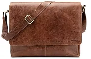 LEABAGS Taschen & Rucksäcke LEABAGS Leder Umhängetasche Herren & Damen I Messenger Bag mit Schultergurt I Echtleder Laptoptasche bis 15 Zoll I Schultertasche I Arbeitstasche I Tragetasche I Handtasche