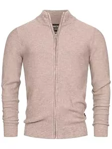 Indicode Jacken Indicode Herren INWestmoon Strickjacke mit Stehkragen | Fein-Strick Cardigan aus 100% Baumwolle