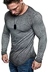 Amaci&amp;Sons Langarmshirts Amaci&amp;Sons Oversize Herren Longsleeve Vintage Sweatshirt O-Neck Basic O-Ausschnitt Shirt 6097