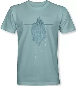 minifan T-Shirts Berg T-Shirt Herren : Mond-Berge - Kletter T-Shirt Männer - Geschenk für Wanderer - Bergsteiger Outdoor Ausrüstung