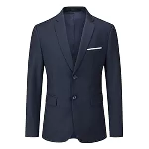 Allthemen Blazer Allthemen Sakko Herren Slim Fit Anzugjacke Business Blazer 2 Knöpfe Sakko für Hochzeit Freizeit