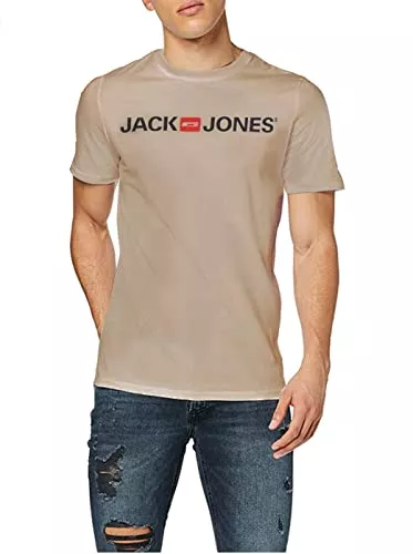 JACK & JONES T-Shirts JACK & JONES Male T-Shirt Logo Rundhals T-Shirt