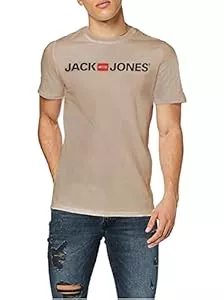 JACK & JONES T-Shirts JACK & JONES Male T-Shirt Logo Rundhals T-Shirt