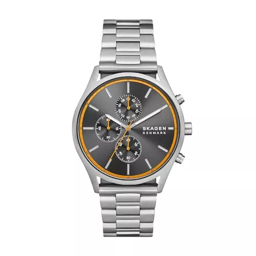 Skagen Uhren Skagen Holst Watch for Men, Chronograph Movement with Stainless Steel or Leather Strap