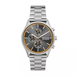 Skagen Uhren Skagen Holst Watch for Men, Chronograph Movement with Stainless Steel or Leather Strap