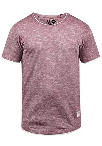 !Solid T-Shirts Solid SDRigos Herren T-Shirt Kurzarm Shirt mit Rundhals-Ausschnitt im Double-Layer-Look 100% Baumwolle Regular fit