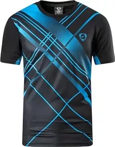 jeansian T-Shirts jeansian Herren Sport Long Sleeves Polo T-Shirts Wicking Running Tee Shirt LA287