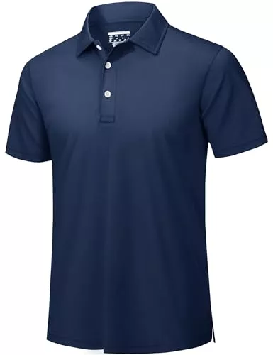 TACVASEN Poloshirts TACVASEN Poloshirt Herren Kurzarm Golf Casual Schnelltrocknend Atmungsaktiv Funktionsshirt Outdoor Einfarbige Polohemd