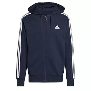adidas Kapuzenpullover Adidas Herren Essentials French Terry 3-Stripes Full-Zip Hoodie Hooded Track Top (1er Pack)